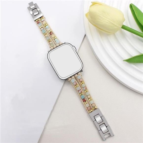 NEW Boho Beaded Stone Chakra Apple iWatch Band main image 4